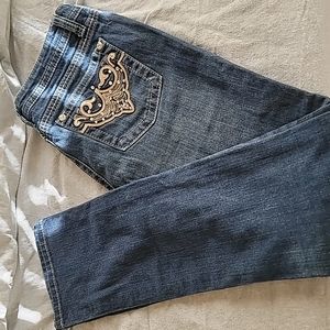 Ana A New Approach Straight leg jeans size with bling pockets 30/10